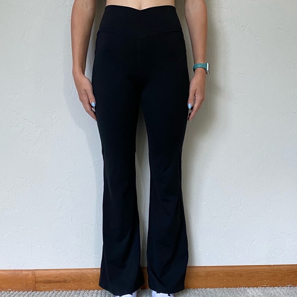 Black flare pants